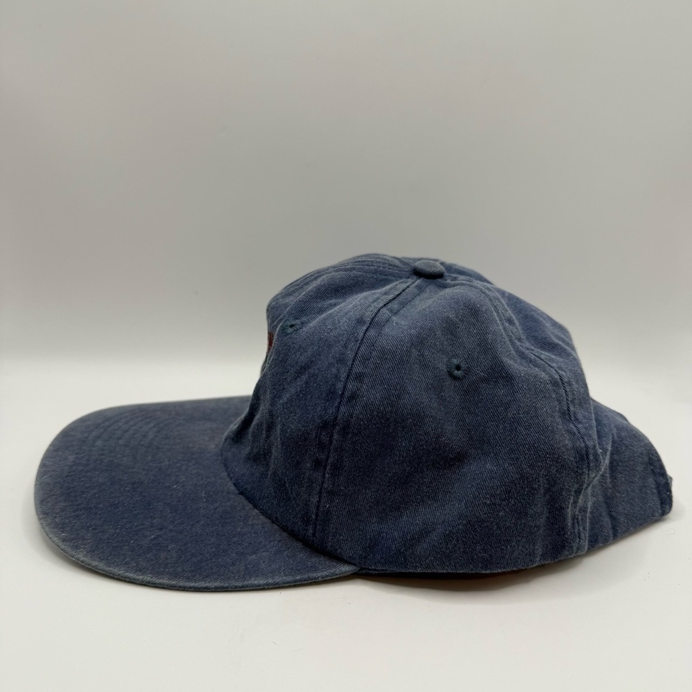 Vtg zkapz "North Of Sixty" Grayling Fis Blue Denim Hat One Size Baseball Cap Hat - Picture 3 of 8